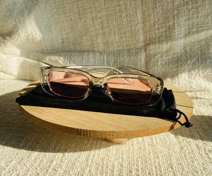 Rectangle Narrow Fashion Vintage Slim Retro Sunglasses