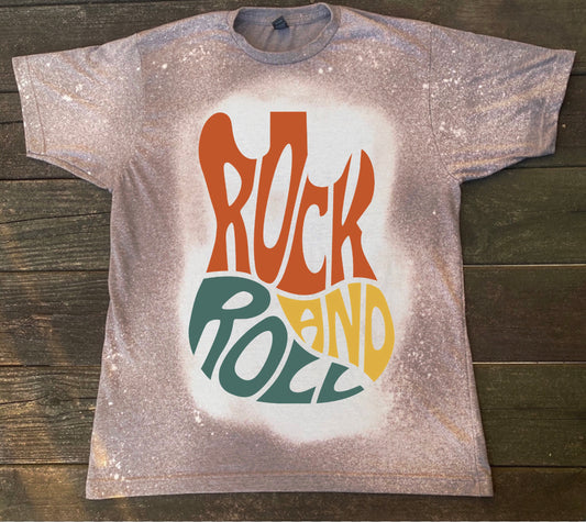 Rock and Roll Bleached Tee