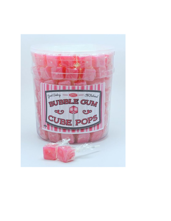 Bubble Gum Cube Pops