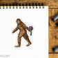 Romantic Sasquatch Sticker - Funny Bigfoot Valentine's Day Cryptid Sticker