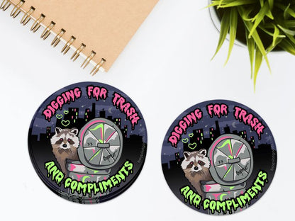 Raccoon Sticker - Funny Animal Vinyl Sticker - 3"