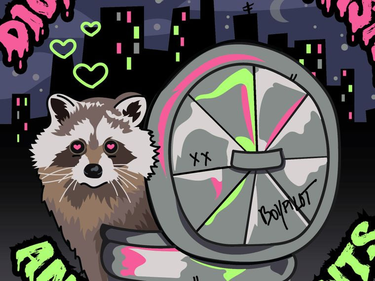 Raccoon Sticker - Funny Animal Vinyl Sticker - 3"